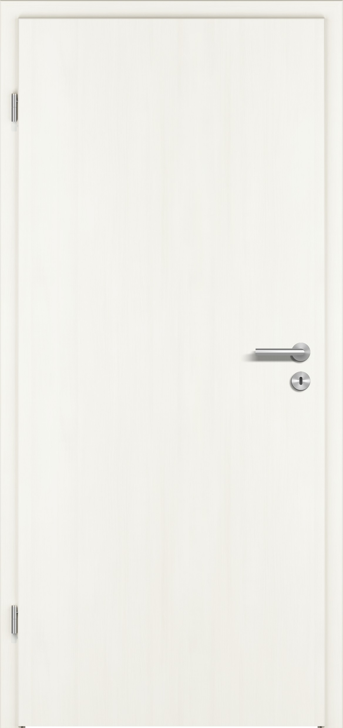 Weiße CPL-Innentür mit dezenter strukturierter Oberfläche und geradlinigem Design